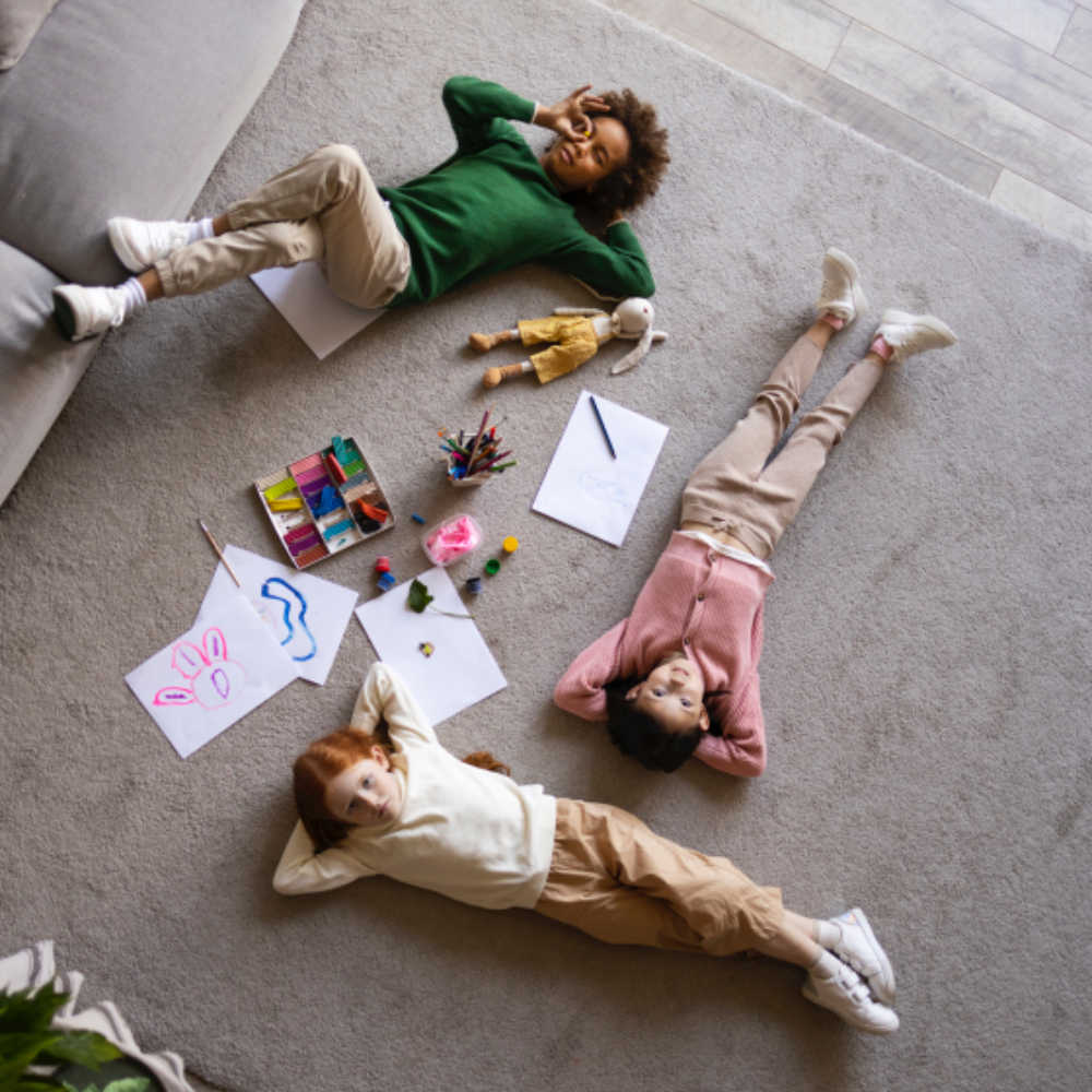 kids playing on the floor